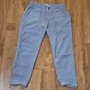 TNA (Aritzia) Women's Blue Acton Double-Cloth Pull-On Pants – Size S